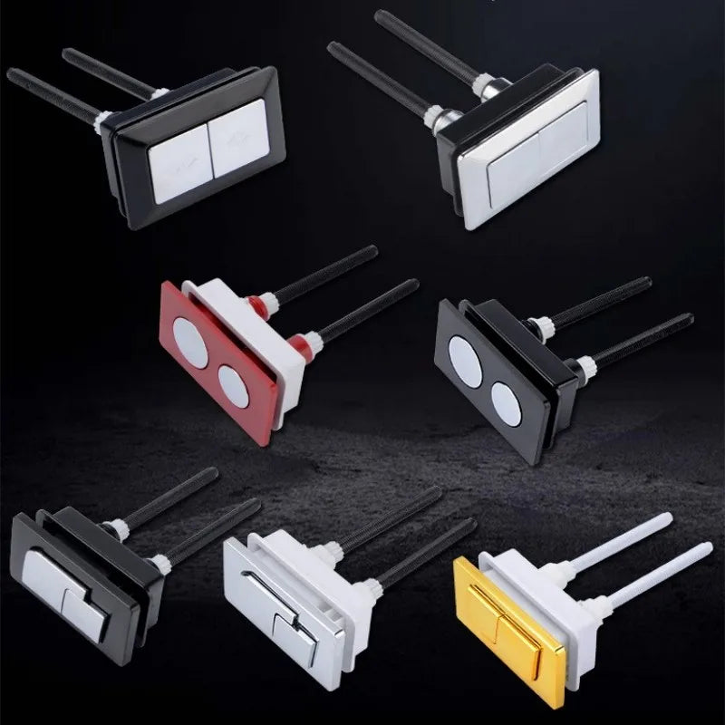 Toilet Drain Valve Dual Flush Tank Button Rectangular Toilet Water Saving Valve Drain Switch Button Bathroom Accessories Oasis Select