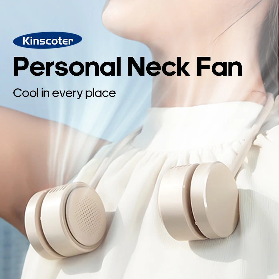 Foldable Neck Fan 1600mAh Rechargeable 3-Speed | Personal Fan