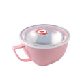 Stainless Steel Bowl with Handle – Anti-Scald Noodle Bowl Stainless Steel Bowl Oasis Select Pink