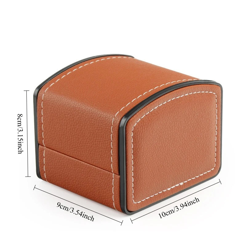 PU Leather Flip-top Watch Box - Luxury Storage Case for Wristwatch & Mechanical Watch, Packaging Organizer for Men Women Oasis Select