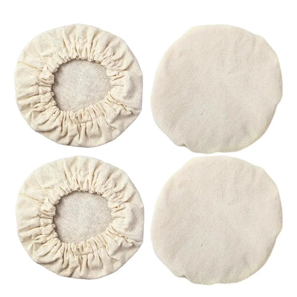 Elastic Cloth Jar Covers 4Pcs Reusable Cloth for Sourdough Starter Jars Elastic Bread Fermentation Cover Bread Proofing Cover Oasis Select 4Pcs