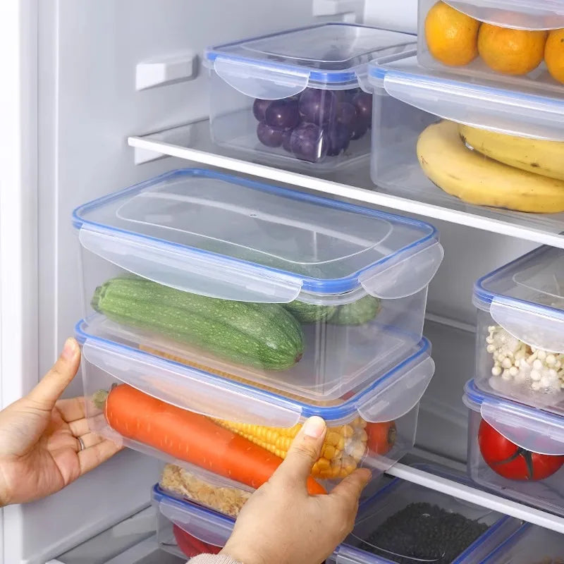 8pcs(4 Lids+4 Containers) Multi-Size Transparent Storage Containers with Tightly Sealed Lids - for Fruits, Vegetables, Pasta Oasis Select