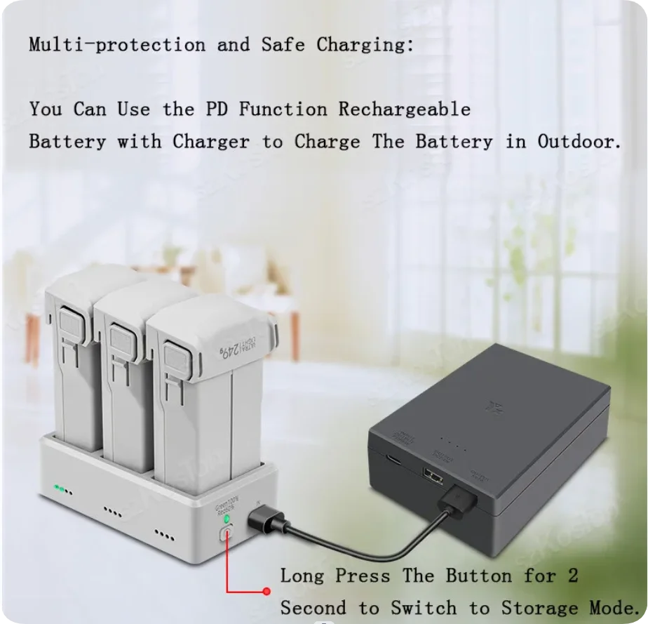 DJI Mini 3/4/5 Pro 3-Way Charging Hub | Battery Butler