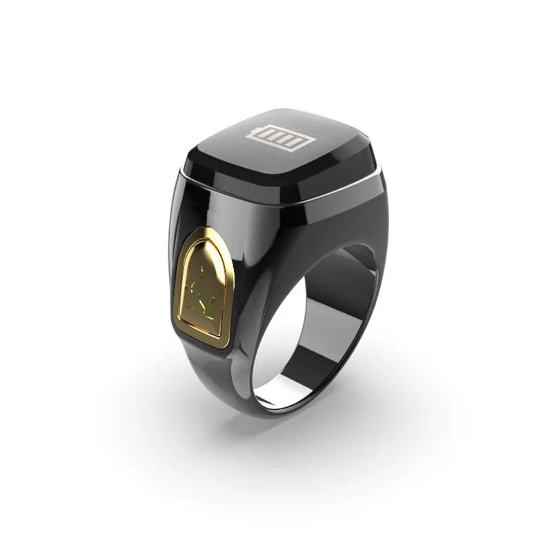 Smart APP Prayer Ring Counter Prayer Time Vibration Reminder,Portable Wearable Smart Tasbih Muslims Zikr Prayer Ring USB Charge Oasis Select 1pc