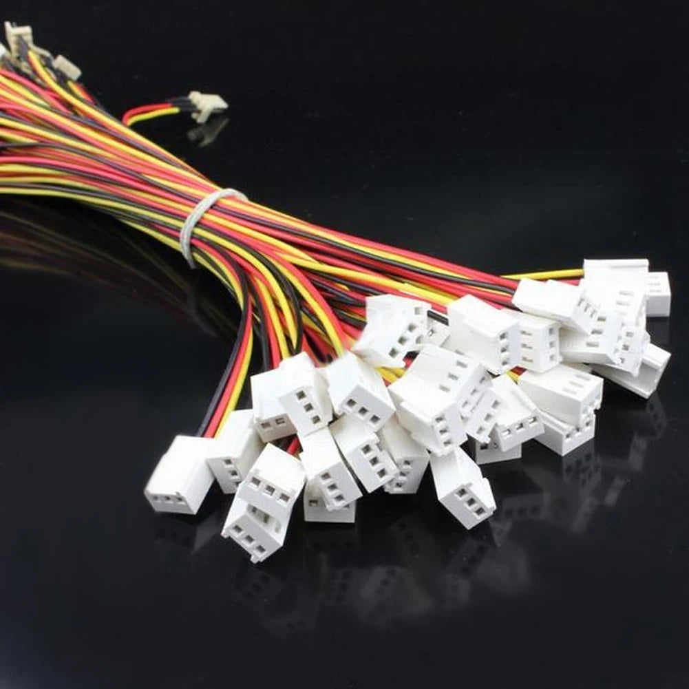 10-Pack 12V 3-Pin PC Fan Extension Cable 26cm – CPU GPU Cooler PC Fan Cable Oasis Select