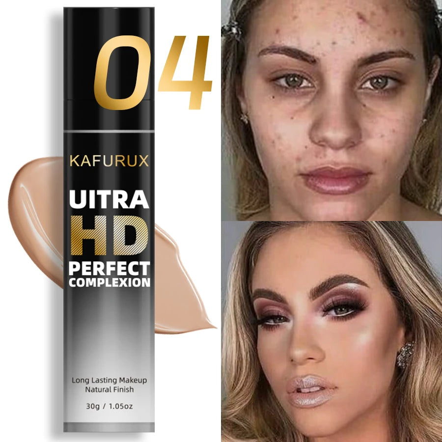 KAFURUX 8-Shade Full Coverage Matte Liquid Foundation 30g
