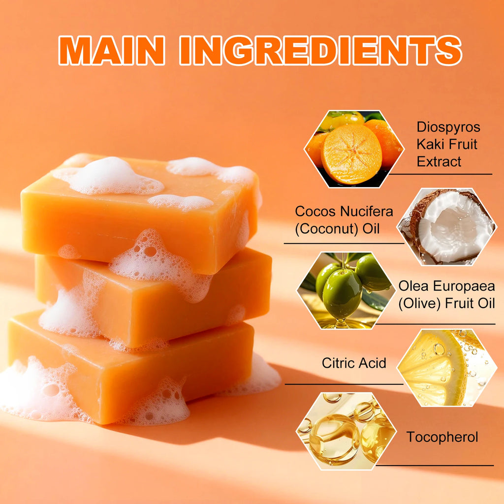 Handmade Persimmon Extract Soap – Brightening & Hydrating Bar Handmade Soap Bar Oasis Select