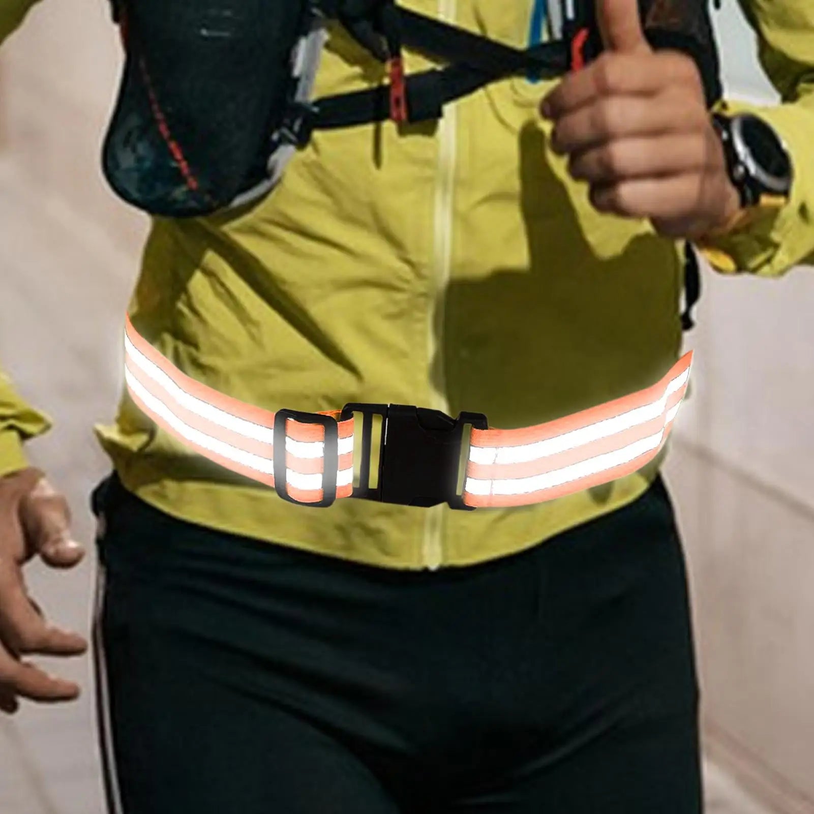 Elastic Reflective Belts fWaist Adjustable Elastic Safety Reflective Belt for Outdoor Running High Visible Night Safety Gear Oasis Select