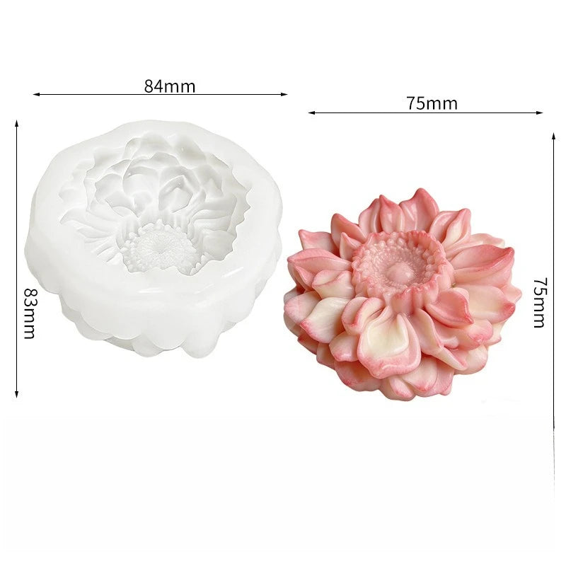 Compact Orchid Silicone Mold Realistic Soft Delicate Petal Folds Texture for Candle Soap Craft Making Mould Oasis Select