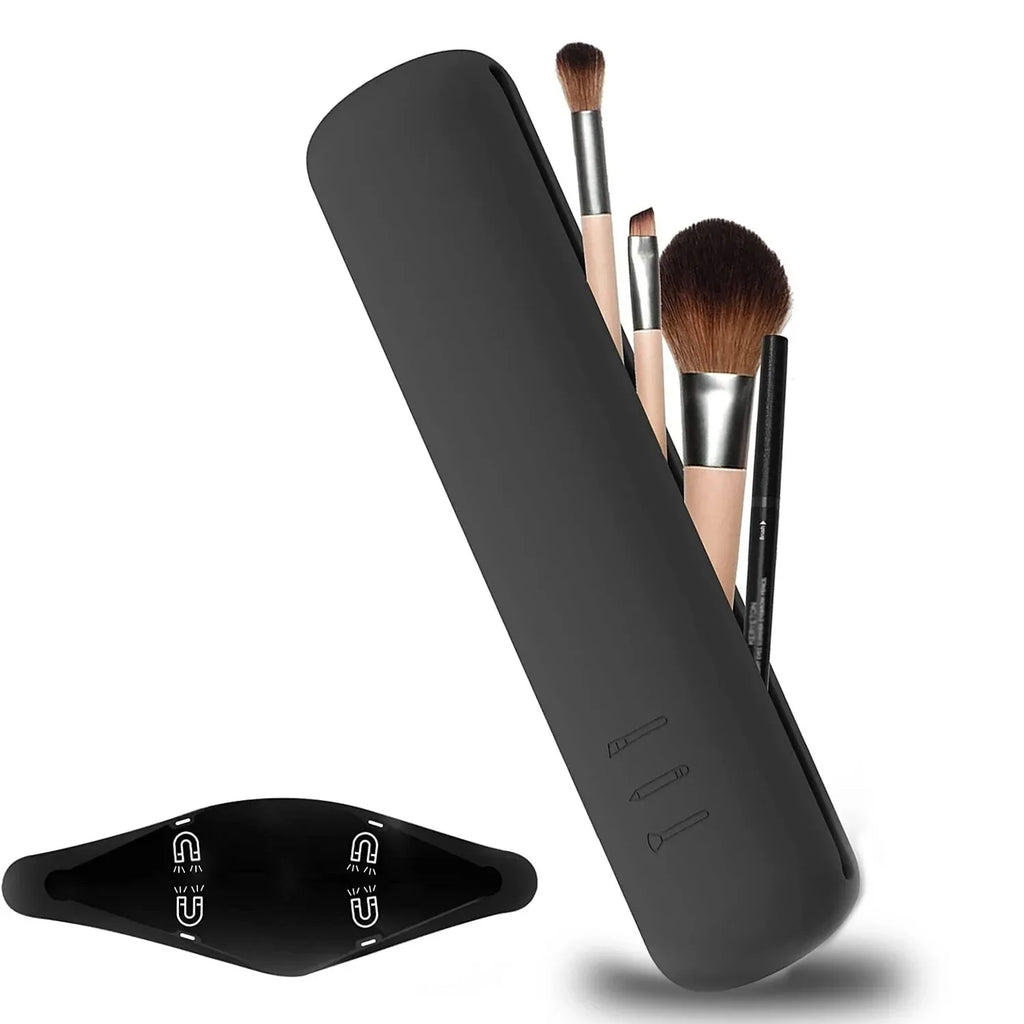 1/5pcs Silicone Brow Pencil Case Makeup Brush Eyeshadow Brush Storage Set Dust-Proof Simple Portable Travel Bag Specific Oasis Select 02