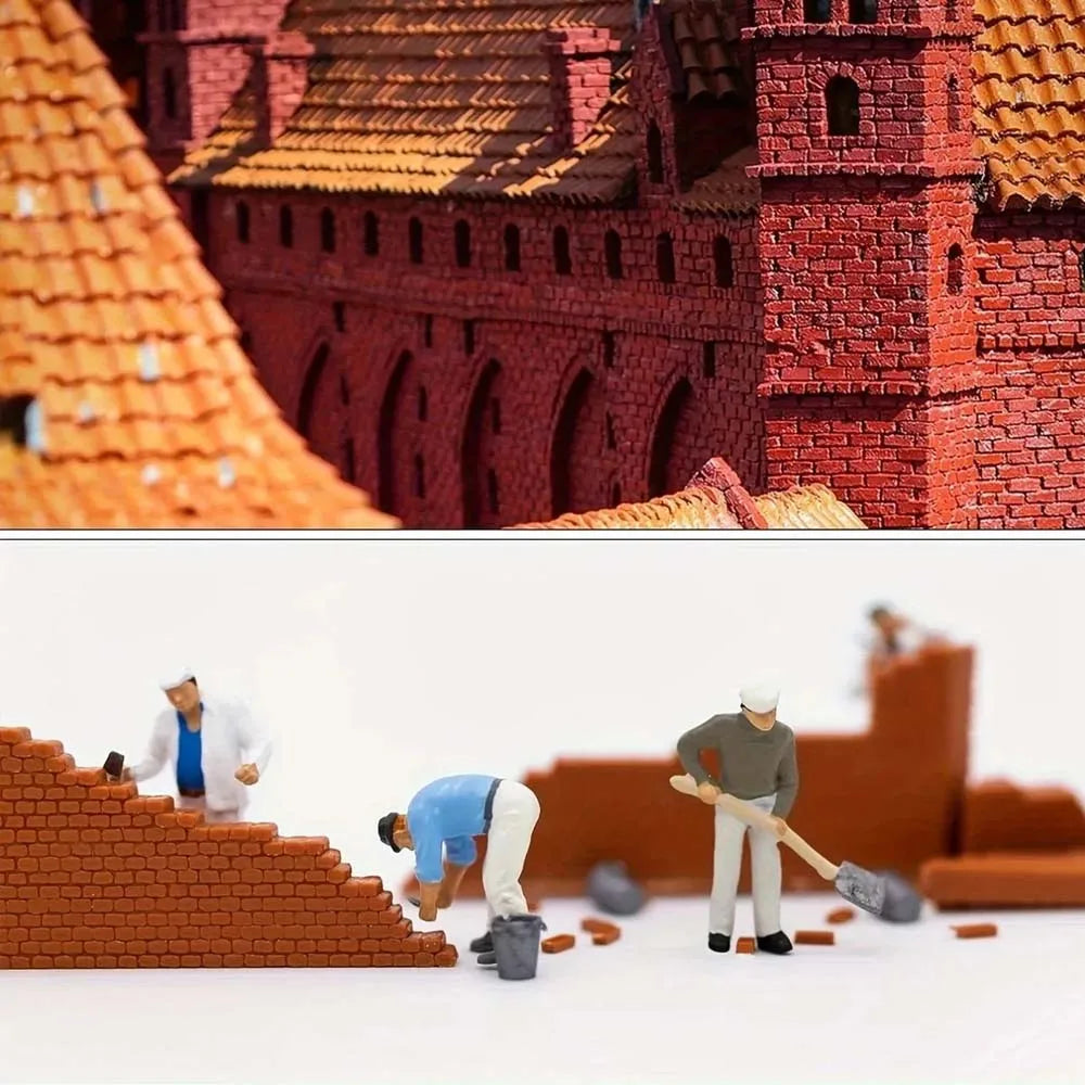 Mini 3 Holes Tiny Bricks for Landscaping Miniature Bricks Small Bricks for Crafts Realistic Fake Bricks Mini Blocks for Dollhous Oasis Select
