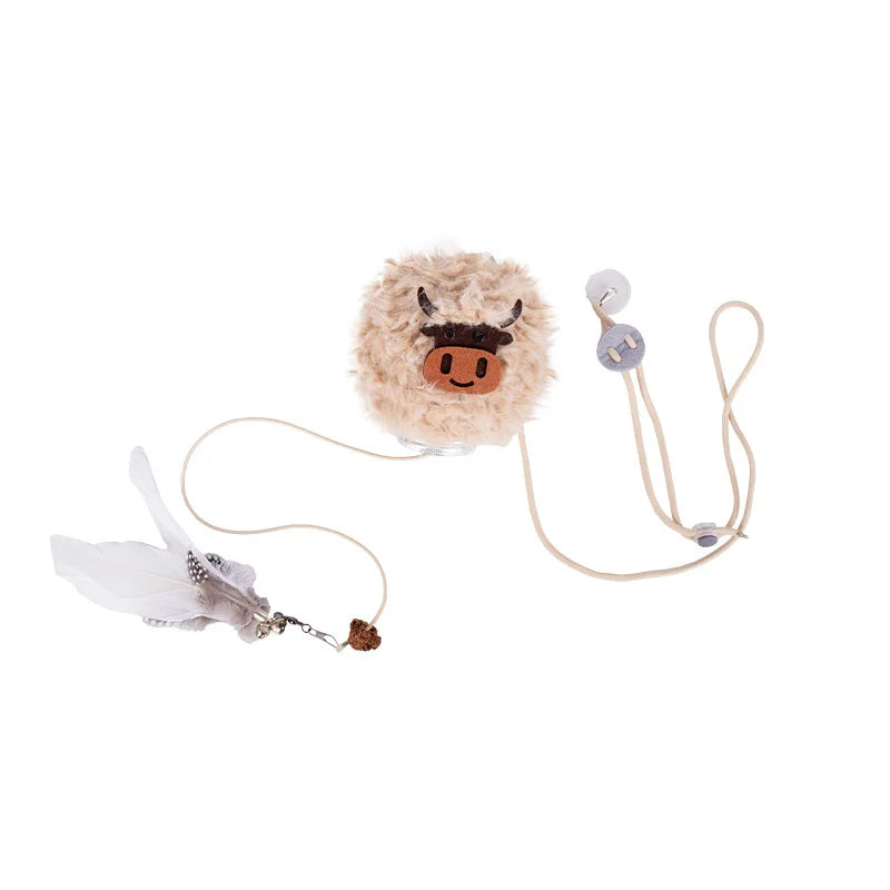 Puzzle cat toy, a fun and relaxing tool, swings on a swing, hangs on a door, feathers play with a cat stick, and is a freeze-dri Oasis Select B