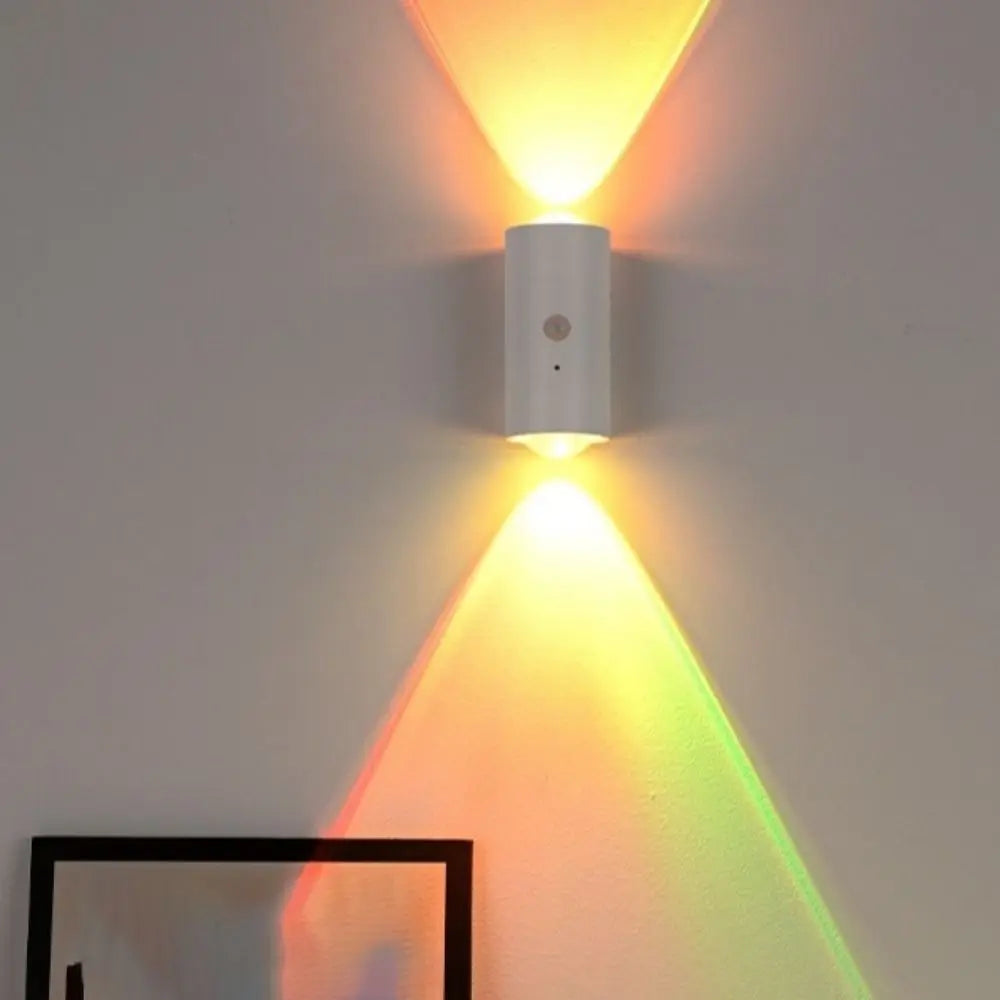 16-Color RGB Motion Sensor Wall Lamp | Rechargeable Night Light