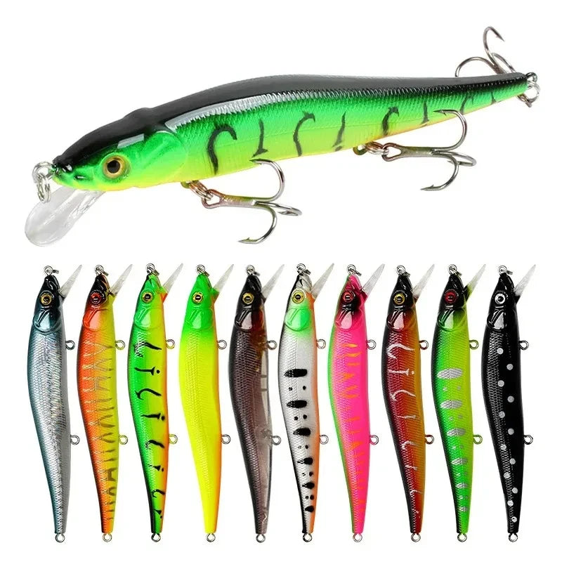 1/2pcs Fishing Lure 11.5cm/14g Minnow Crankbait Wobblers 3D Eyes Perch Artificial Bait Pike Carp Bait Swim Bait Fishing Pesca Oasis Select