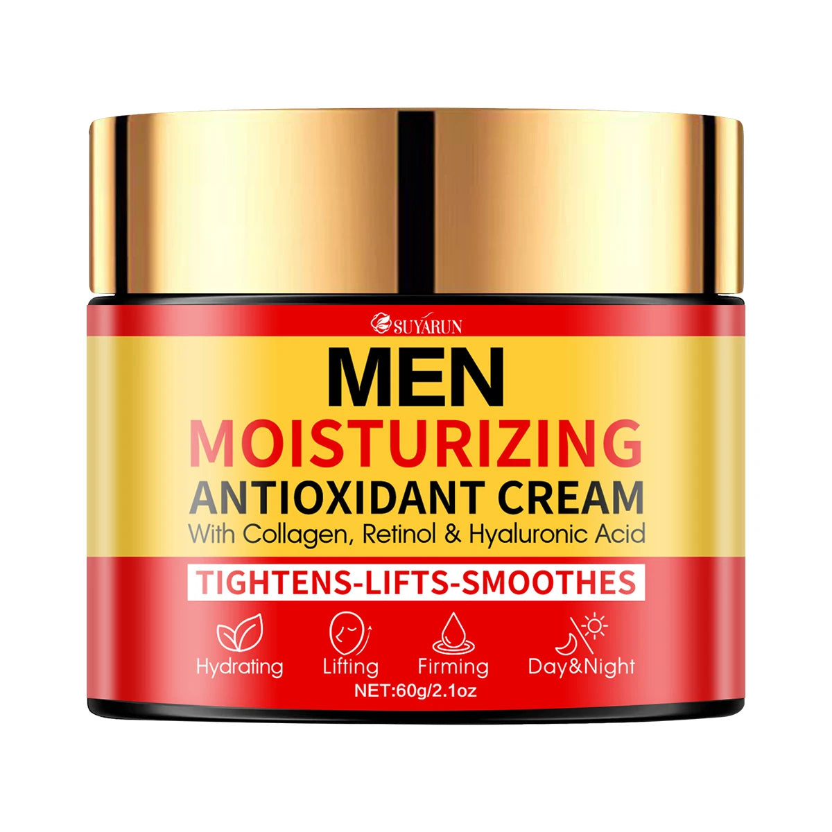 SUYARUN Men's Firming Face Cream – Oil-Free & Hydrating Men's Face Cream Oasis Select 60g