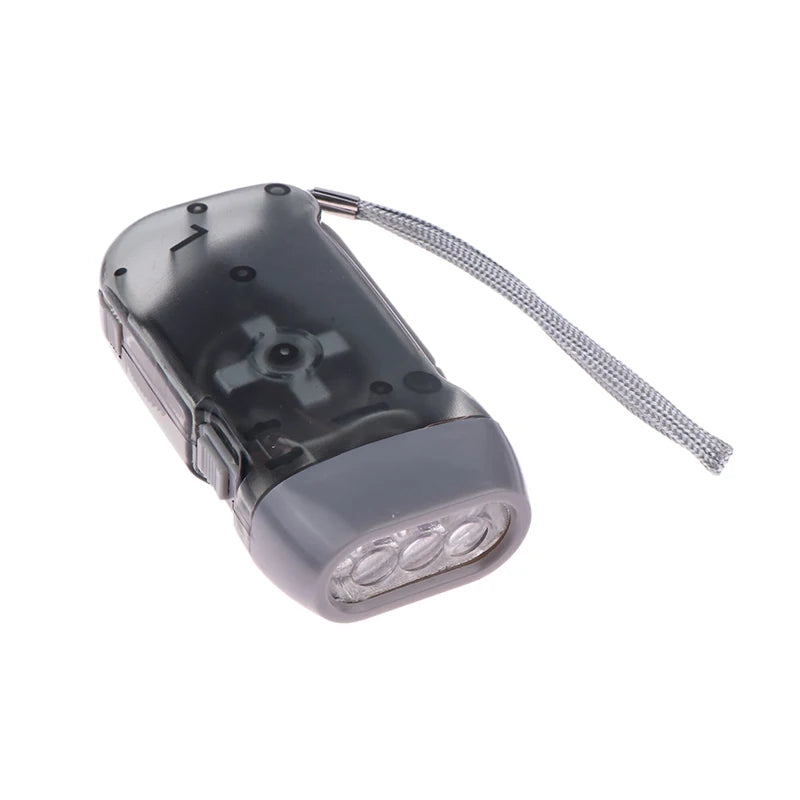 Hand-Crank Dynamo LED Flashlight | Battery-Free Emergency Torch