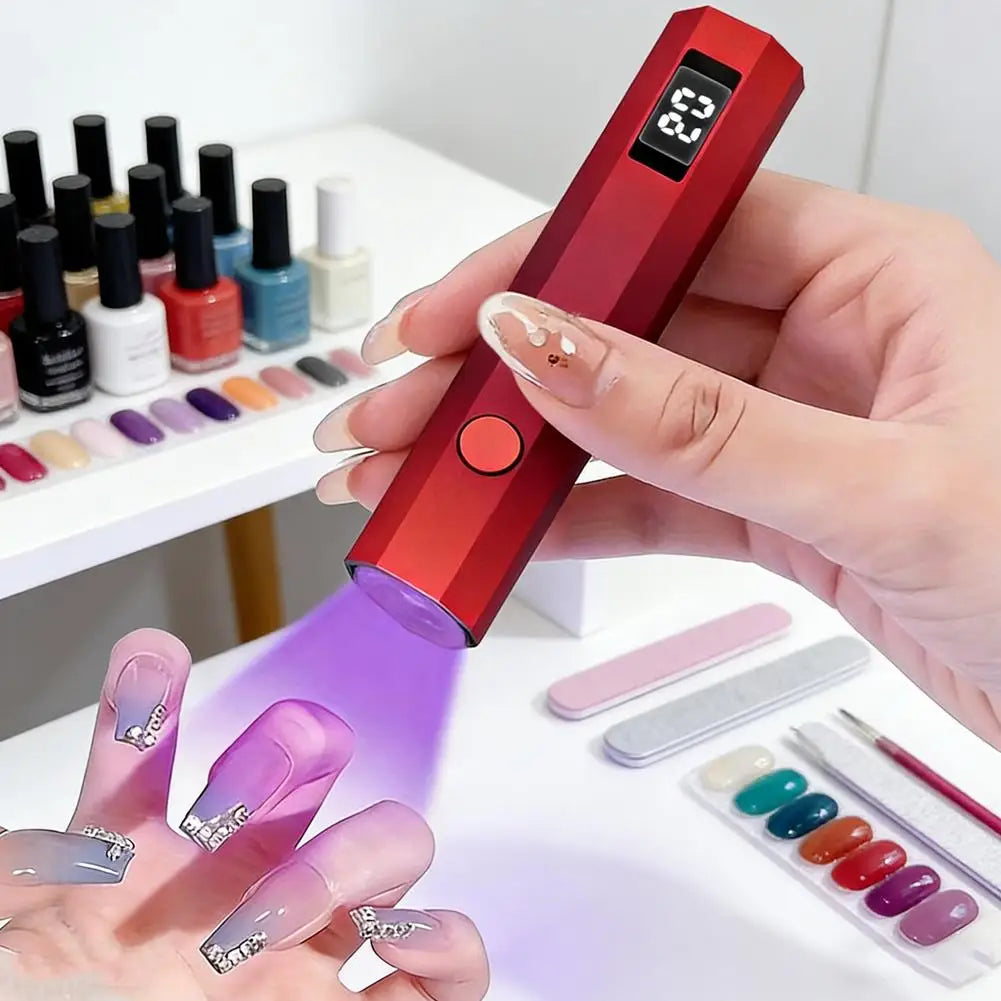 Portable Mini UV Light for Gel Nails, Handheld Cordless UV Nail Lamp with LCD Display,Rechargeable for Gel Polish Home DIY Salon Oasis Select