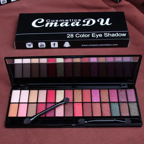 28-Color Eyeshadow Palette | Nude Matte Glitter Earthy Tone Highly Pigmented Waterproof Brown Shimmer | Y2K Valentine's Day Gift Oasis Select