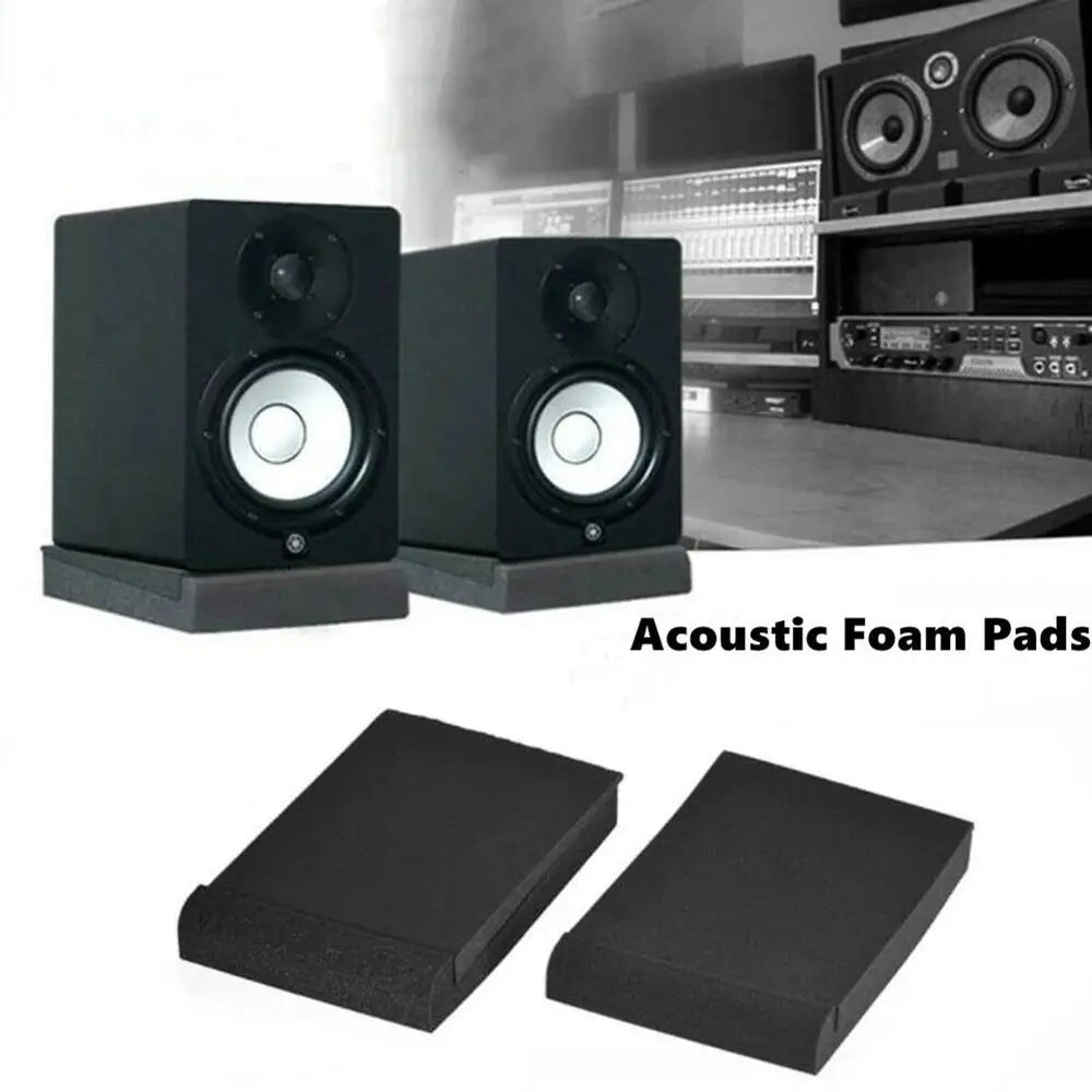 1 Set Studio Monitor Speaker Acoustic Foam Isolator Pads Anti-shock Anti-skid Sponge Desktop Speakers Isolation Panels 33x27x4cm Oasis Select