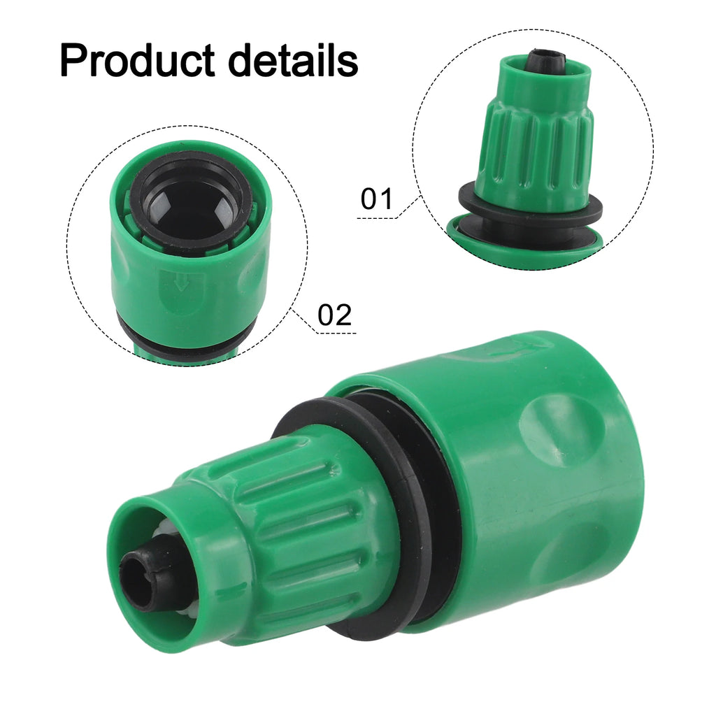 5pcs One-Way Quick Connector 3/8" Garden Watering Hose Irrigation Connector Water Pipe Connection Garden Agriculture Accessories Oasis Select