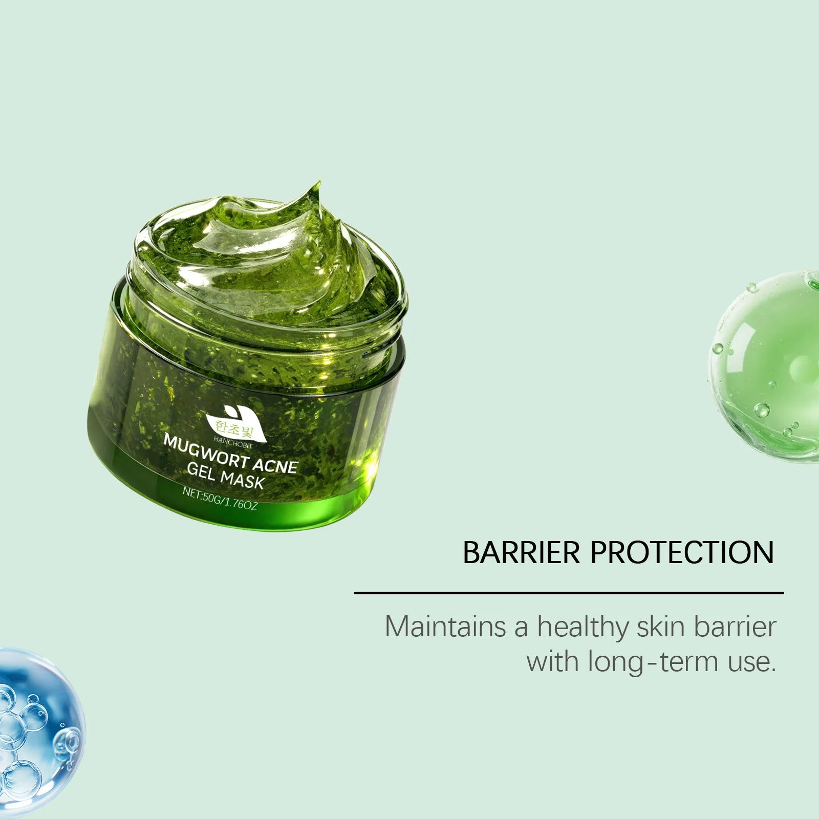 Mugwort Acne Gel Mask Anti Acne Redness Relief Gentle Exfoliation Oil Control Cleansing Pores Improve Dullness Skin Care Oasis Select