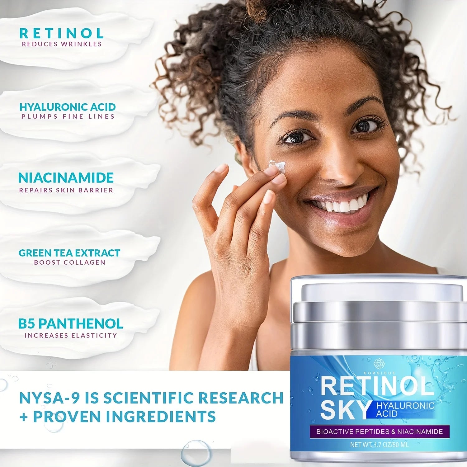 GORGIQUE Sky Night Cream – Hyaluronic Acid & Niacinamide 50ml