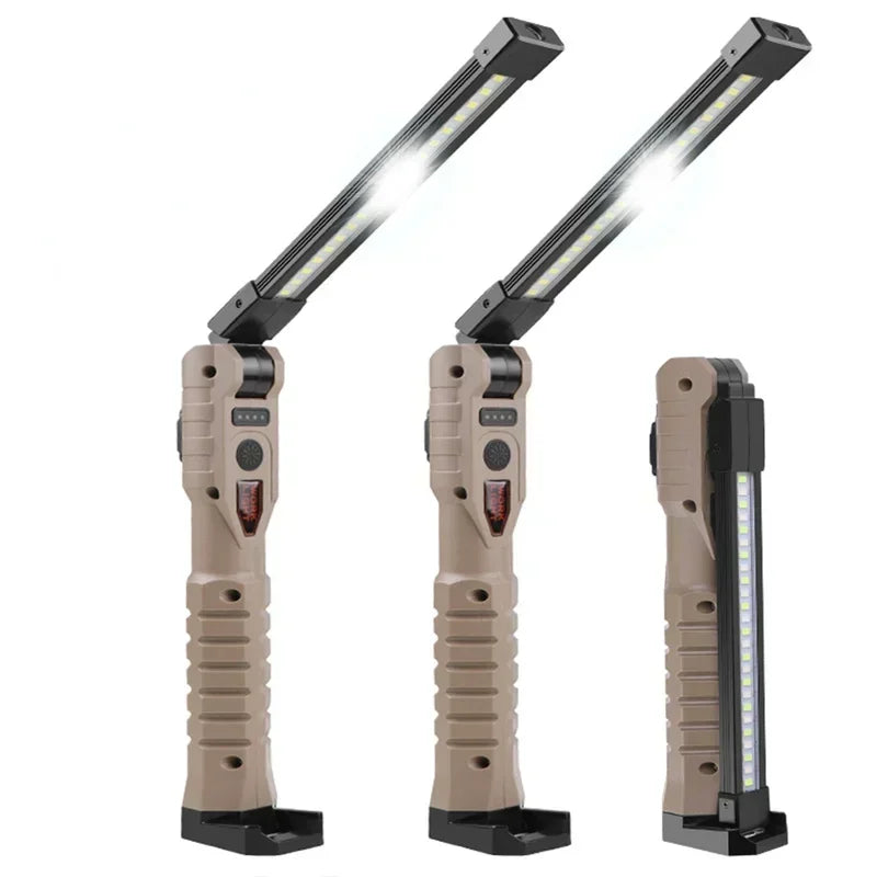 USB Rechargeable LED Work Light 1000 Lumens COB Lantern with Power Capacity Indicator Handled Flashlight for Outdoor Car Repair Oasis Select