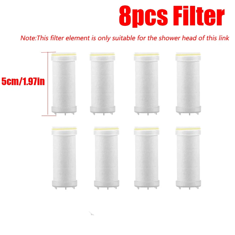 4 Modes Self-cleaning Shower Head with Silicone Brush One-Key Stop Water Massage High Pressure ABS Showerhead with Filter Oasis Select 8Pcs Filter
