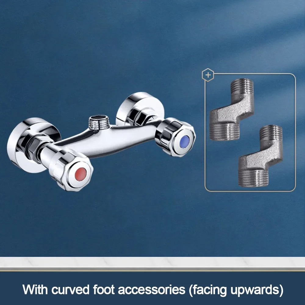 Modern Metal Out Water Inlet Valve Double Control Hot and Cold Double Shower Faucet Valve Wall Mounted Diverter Valve Oasis Select A2