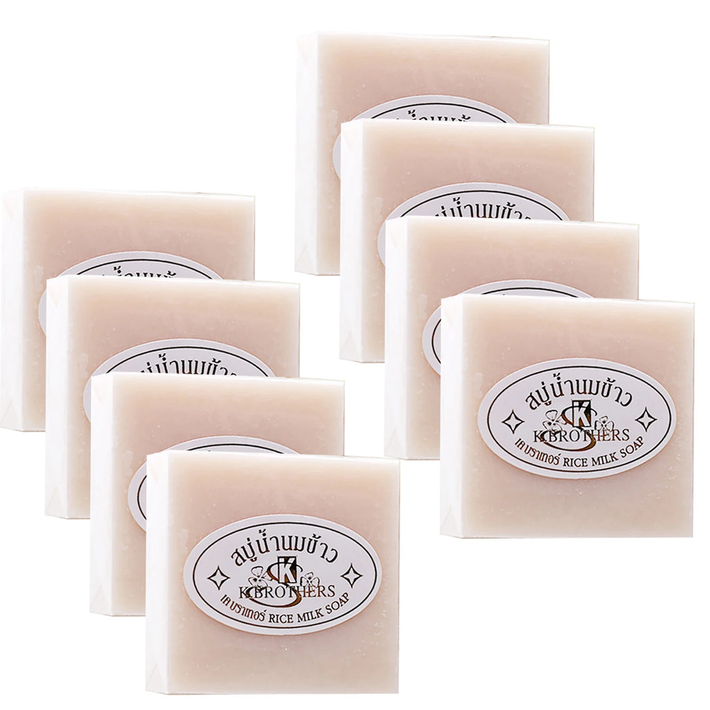 Milk & Rice Essential Oil Handmade Soap – Deep Cleansing 60g Handmade Soap Bar Oasis Select 8 pcs
