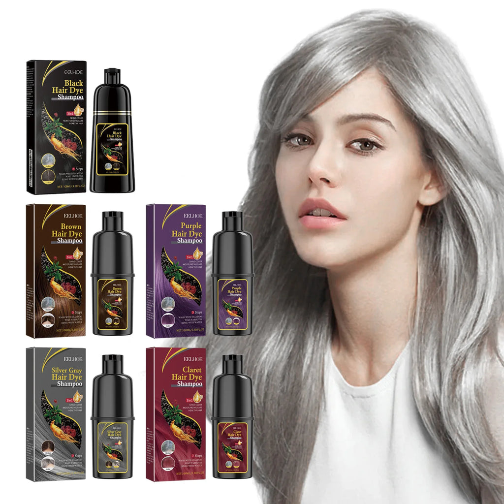 Black & Silver Gray Hair Color Shampoo – Gentle & Moisturizing Hair Dye Shampoo Oasis Select