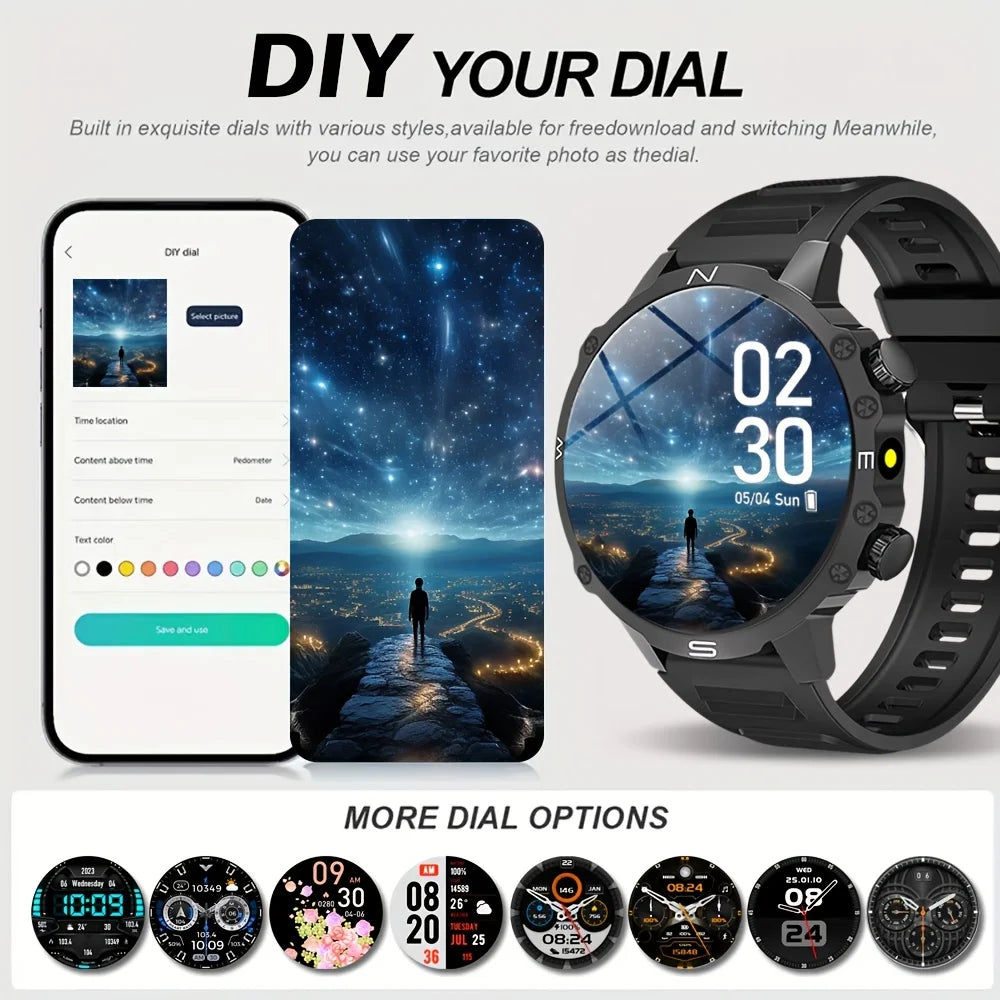 ERUN Men's Smartwatch TFT Display LED Flashlight Multi-Sport