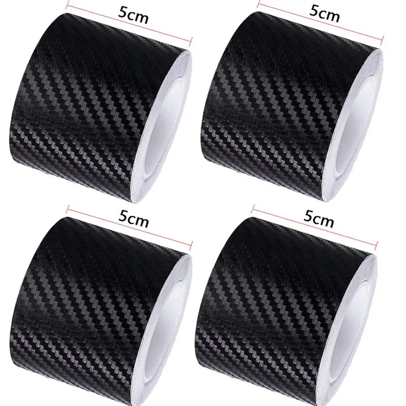 1/3/4pcs 7/5/3/1m Car 3D Carbon Fiber Sticker Threshold Anti Slip Protector Luggage Bumper Side Mirror Anti Scratch Tape Sticker Oasis Select 7m 5cm-4pcs
