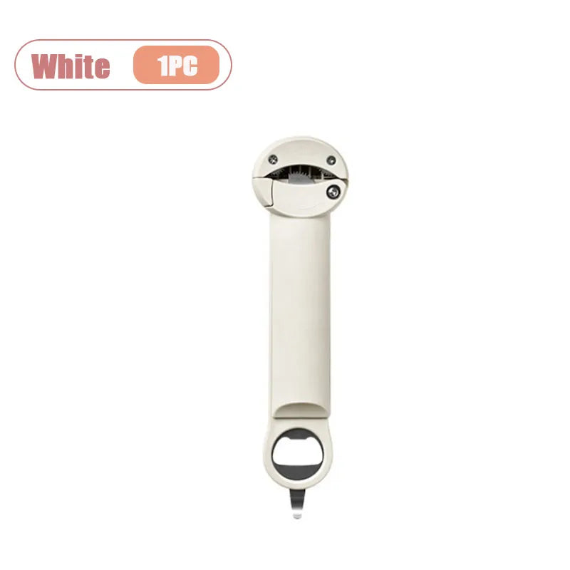 Multifunctional Bottle Opener with Magnetic Can Opener Cap Remover for Beer Soda Cans Bottle Opener Tool for Kitchen and Bar Use Oasis Select White-1PC