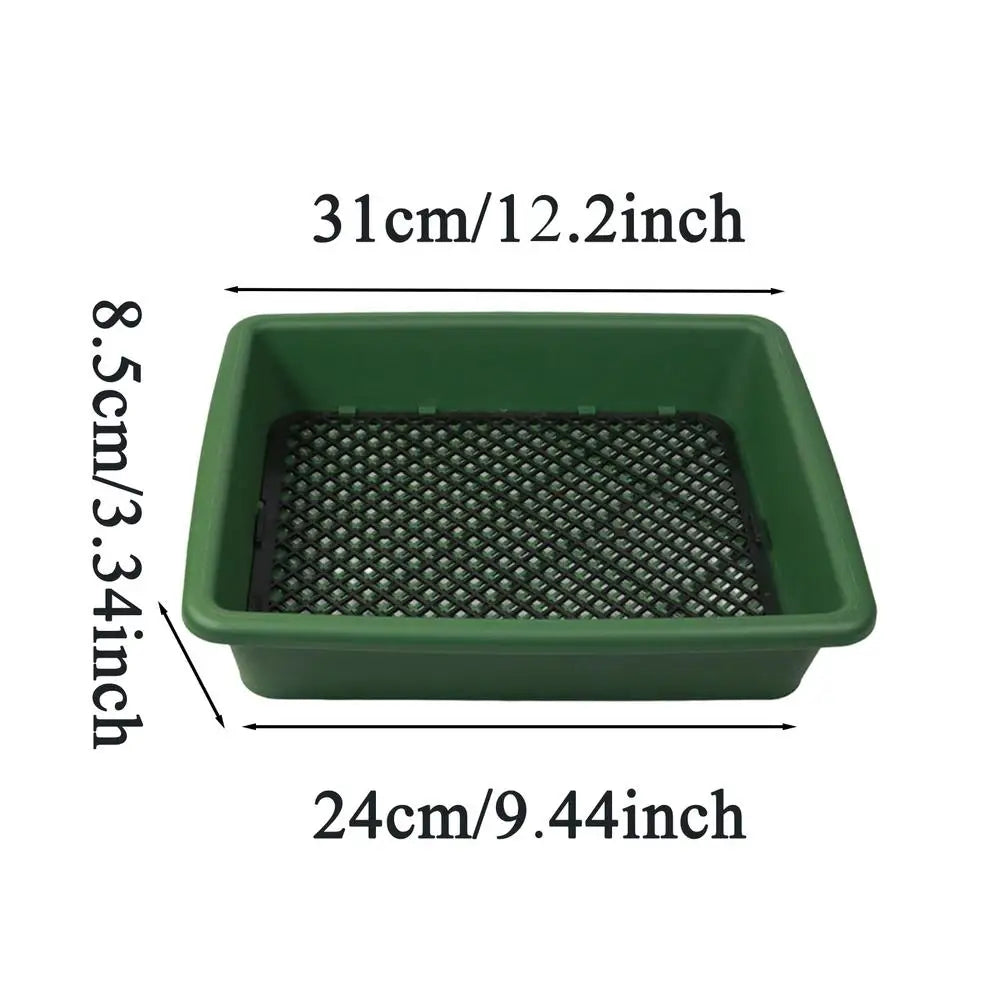 Sifting Pan Rustproof Pellet Sifter Mesh Screen Gold Prospecting Pan for Prospecting Mining Gardening Potted Plants Soil Dirt Oasis Select Square Green