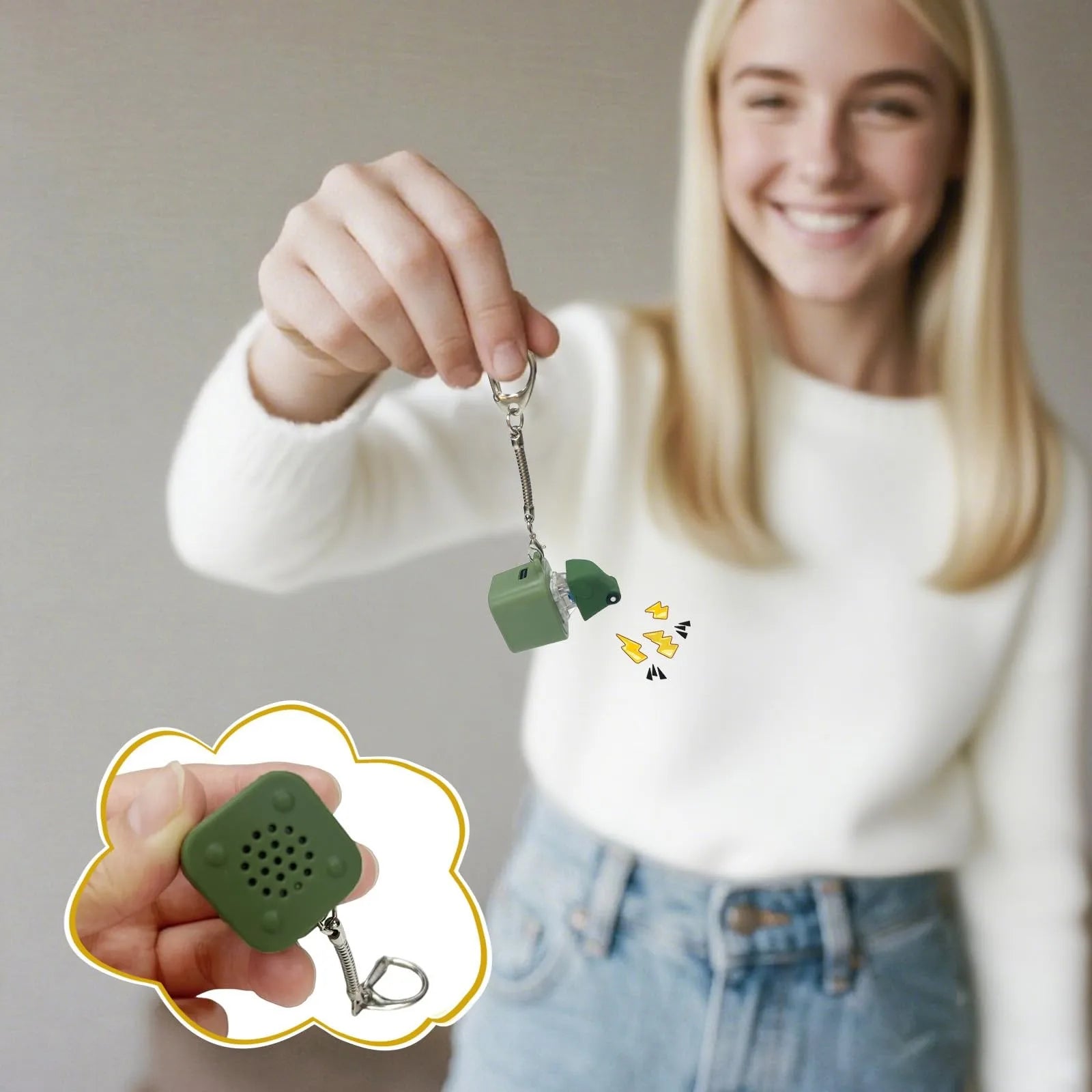 Croaking Frog Keychain LED Fidget Clicker – Stress Relief Gift Fidget Keychain Toy Oasis Select
