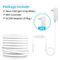 24V WIFI Tuya Smart Life APP Control Dimming Lamp,High Quality Silicone LED Strip 280LEDs/m Brighter Than Other Neon Light Strip Oasis Select White US Plug 2m