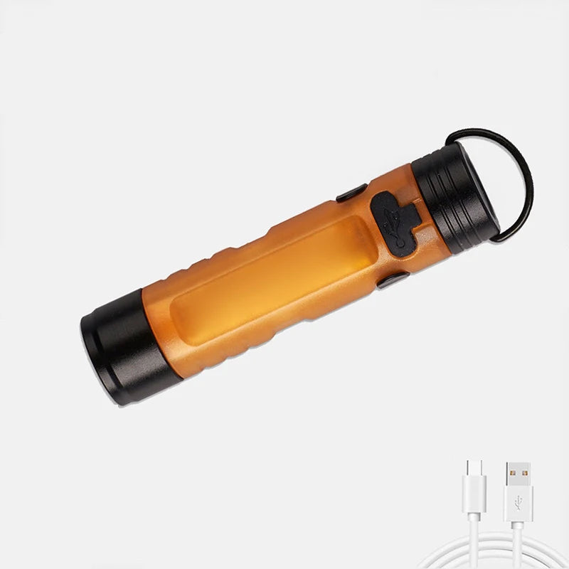 Hat Clip Light Flashlights For Outdoor Night Sport, Hands Release Pocket Caps Lamp, Rechargeable Clip On Light Oasis Select Aluminum Orange
