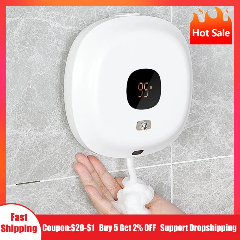 New Soap Dispenser Wall Mounted Touchless Foam Soap Dispenser Automatic Induction Hand Sanitizer Machine For Hotel Household Oasis Select