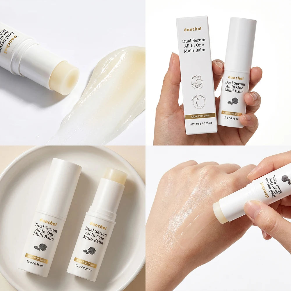 Vegan Collagen & Vitamin C Multi Balm Stick 3-in-1 Moisturizing Hydrating Soothes Dry Patches Serum Stick Radiant Finish Skincar Oasis Select