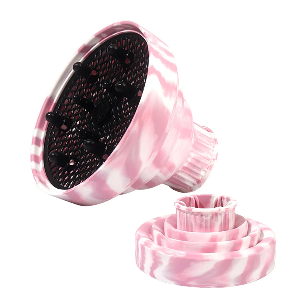 Silicone Hair Dryer Hood Diffuser – Universal Fit Attachment Hair Diffuser Attachment Oasis Select KS04-pink-02