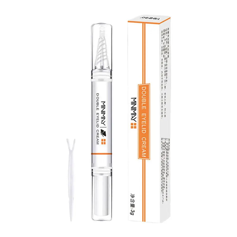 Minimay Invisible Double Eyelid Cream 3g Long Lasting Waterproof Adhesive with Styling Fork Natural Beauty Eye Makeup Tool Oasis Select white