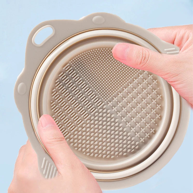 Makeup Brush Cleaner Cleaning Bowl Brush Tool Set Thorough Cleaning Without Hurting Bristles Wet & Dry Powder Puff Dry Cleaner Oasis Select