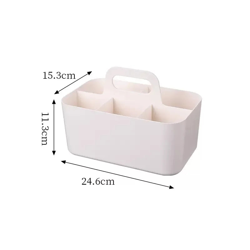 Desktop Cosmetic Organiser, Pen and Desk Organiser, Split Marker Organiser with Handle Bracket Portable Utility Fixed Container Oasis Select L