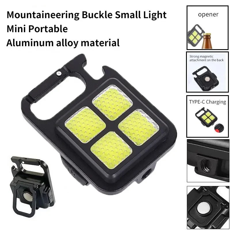 Multifunctional High Brightness COB LED Flashlight Camping Lamp Work Light Outdoor Portable with 500mAh USB Charging Waterproof Oasis Select