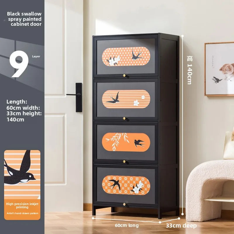 Multi-layer entrance to the home entrance, large-capacity storage storage cabinet integrated against the wall Oasis Select Nine floors 60