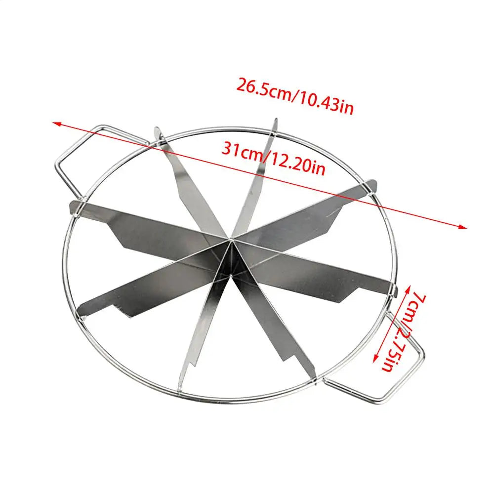 Cake Cutter Slicer Stainless Steel Pastry Portion Marker Pizza Pie Divider Even 6-8 Slices Cake Portioner Baking Tools Kitchen Oasis Select 8slice
