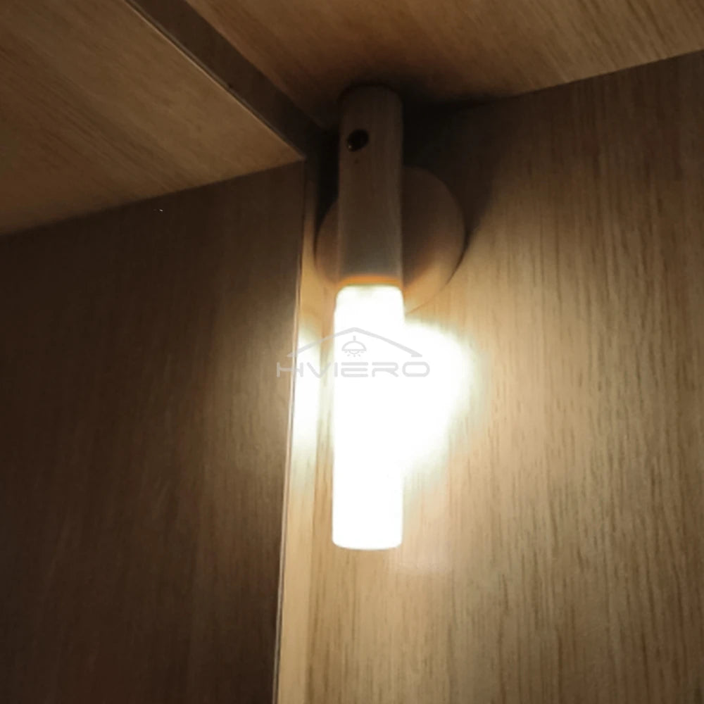 HVIERO Motion Sensor LED Night Light | USB Rechargeable Wall Lamp