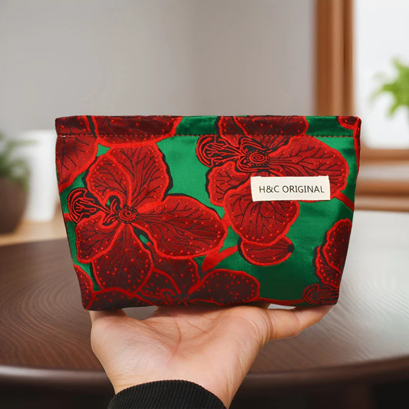 Women's Large Travel Cosmetic Bag – Silicone Toiletry Organizer Travel Cosmetic Bag Oasis Select red S