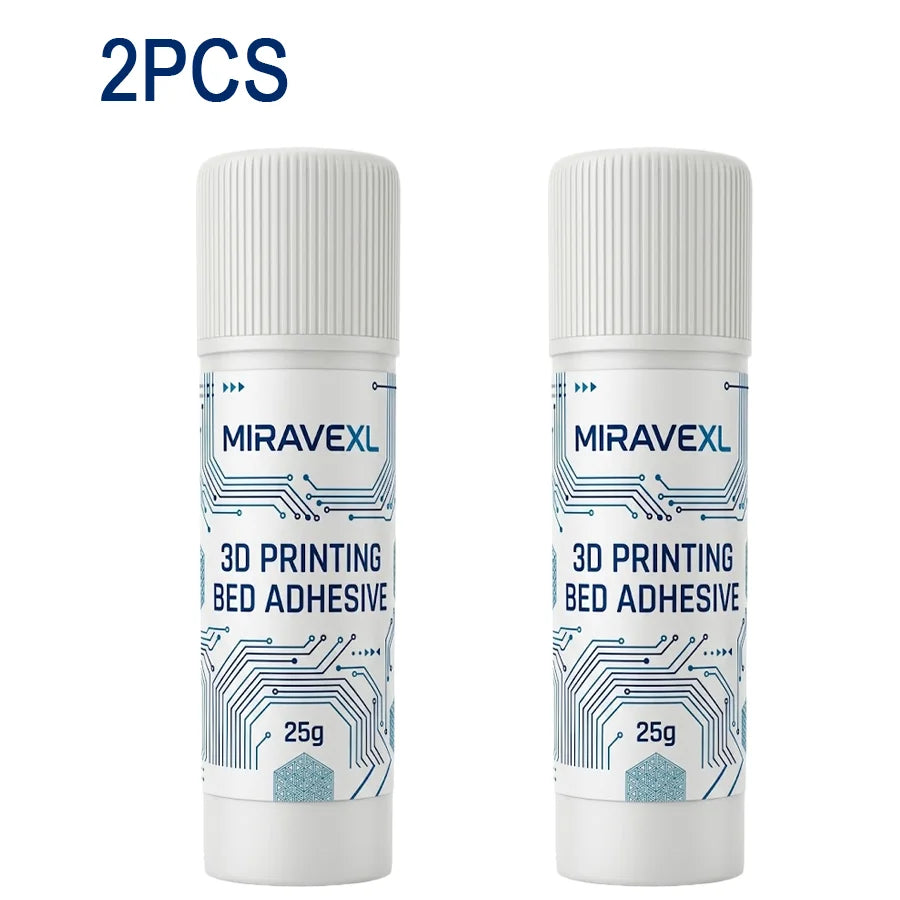 MIRAVEXL 3D Printer Adhesive Glue Stick Strong Adhesion for Glass Bed PLA Filament Anti-Warping Platform Washable Oasis Select 2PCS
